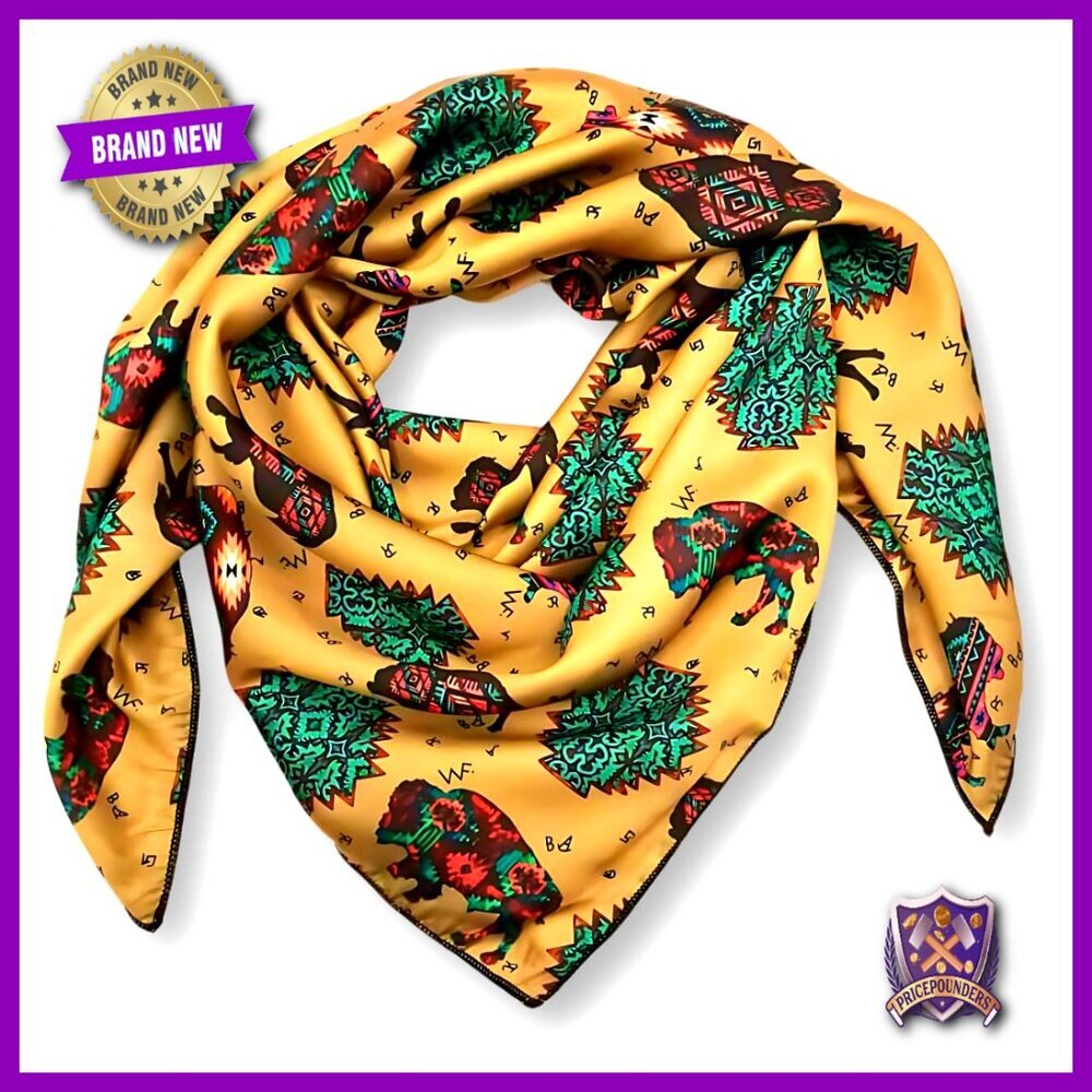 36 Inch Silk Blend Western Scarf Unisex Wild Rag Bandana